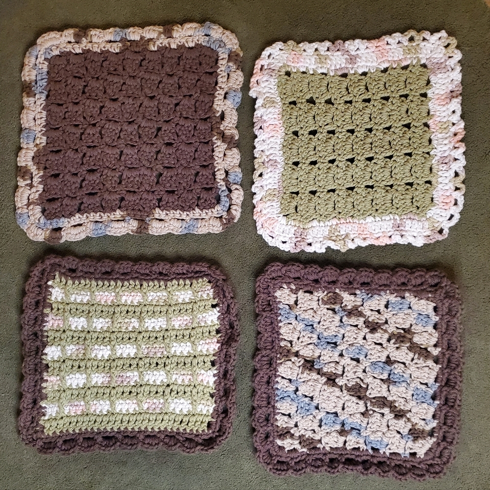 Crochet Granny Square Hot Pad Trivets